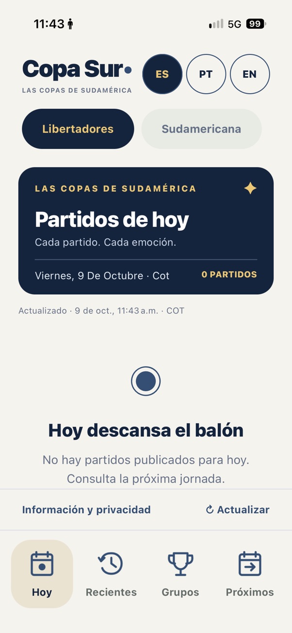 Partidos de copas sudamericanas