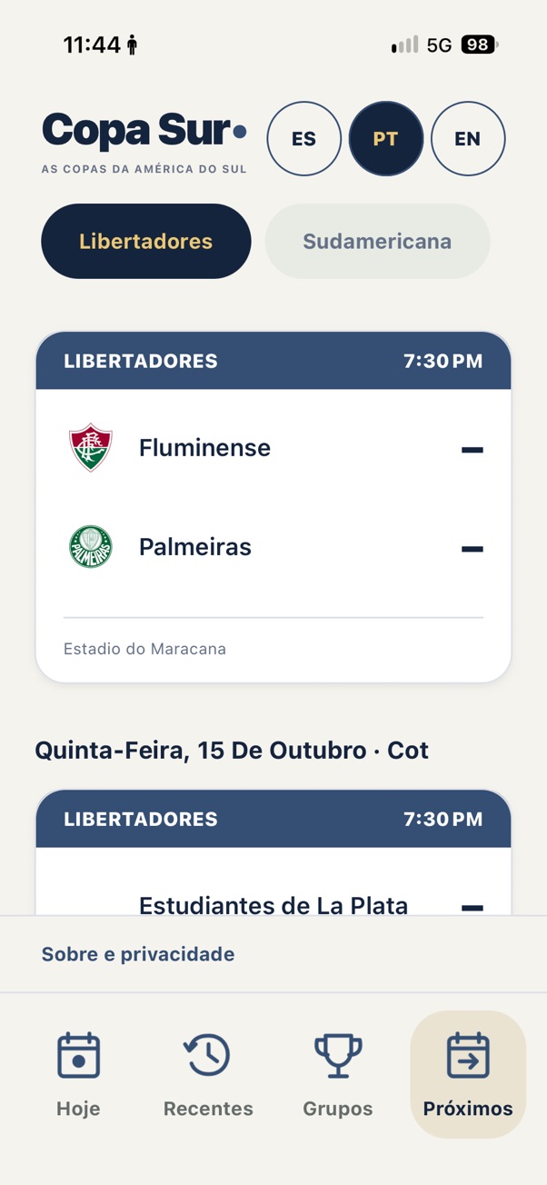 Próximos partidos