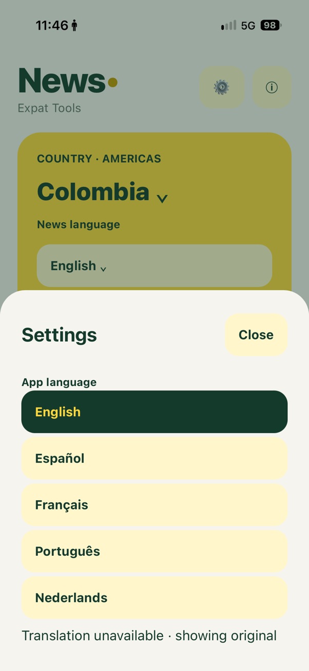 Configuración de idioma